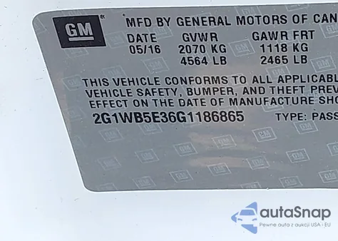 2016 Chevrolet Impala Limited Lt from USA, damaged, VIN 2G1WB5E36G1186865